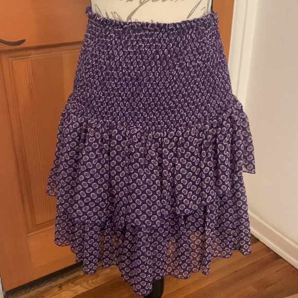 Maje Joumi Smocked Mini Skirt - Picture 2 of 6